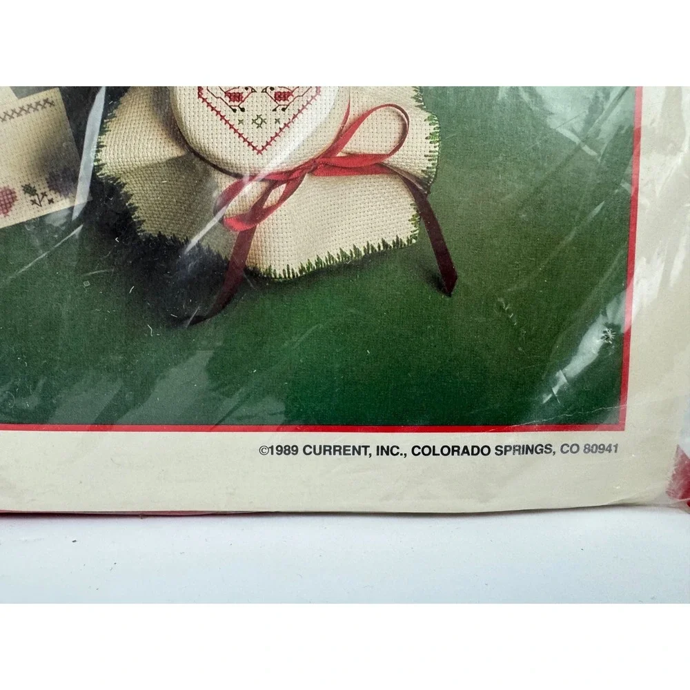 Vintage 1989 Current Counted Cross Stitch Jar Toppers Kit Set of 3 11044-5